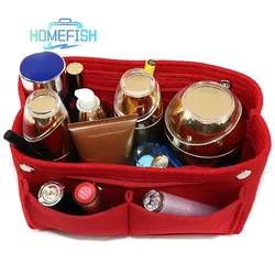 HOMEFISH Multifunction Insert Makeup Bag Women Travel Inner Purse Cosmetic Bags For Ladies Portable Storage Organizer Tote 2024