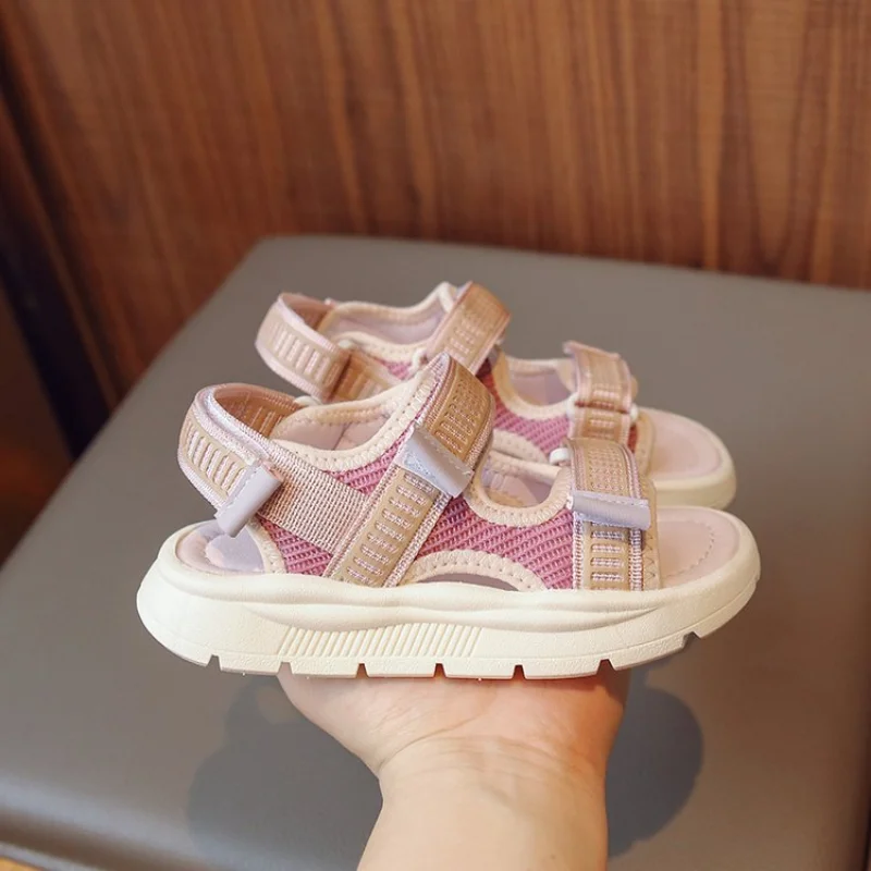 Kids Sandals for Girls Summer Breathable Sport Sandals Fashion Toddlers Flat Sandals Causal Children Boys Outdoor Beach Shoes