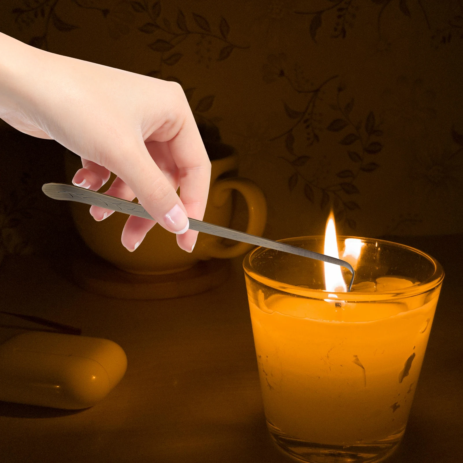 

Scissors Stainless Steel Dippers Wick Hook Tealight Extinguisher Hooks C Accessory Set Portable Safe Multifunctional