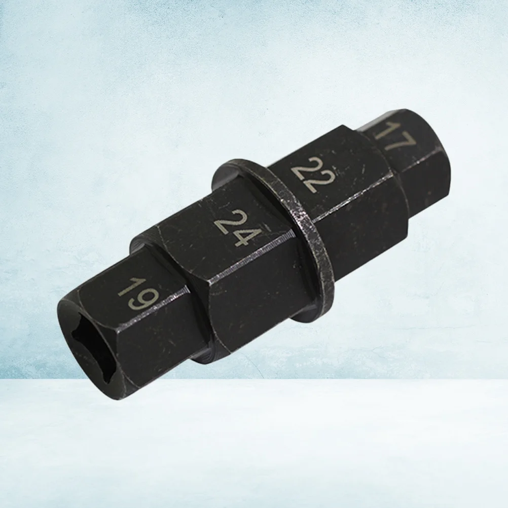 

Адаптер с шестигранной головкой для ключа для шпинделя мотоцикла, инструмент для оси переднего колеса, высокопрочный термообработанный стальной ключ для шпинделя, черный