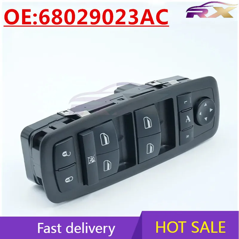 

OEM:68029023AC Suitable for 2008-2009 Dodge Car Green Light Glass Lifter Switch Power Windows Switch