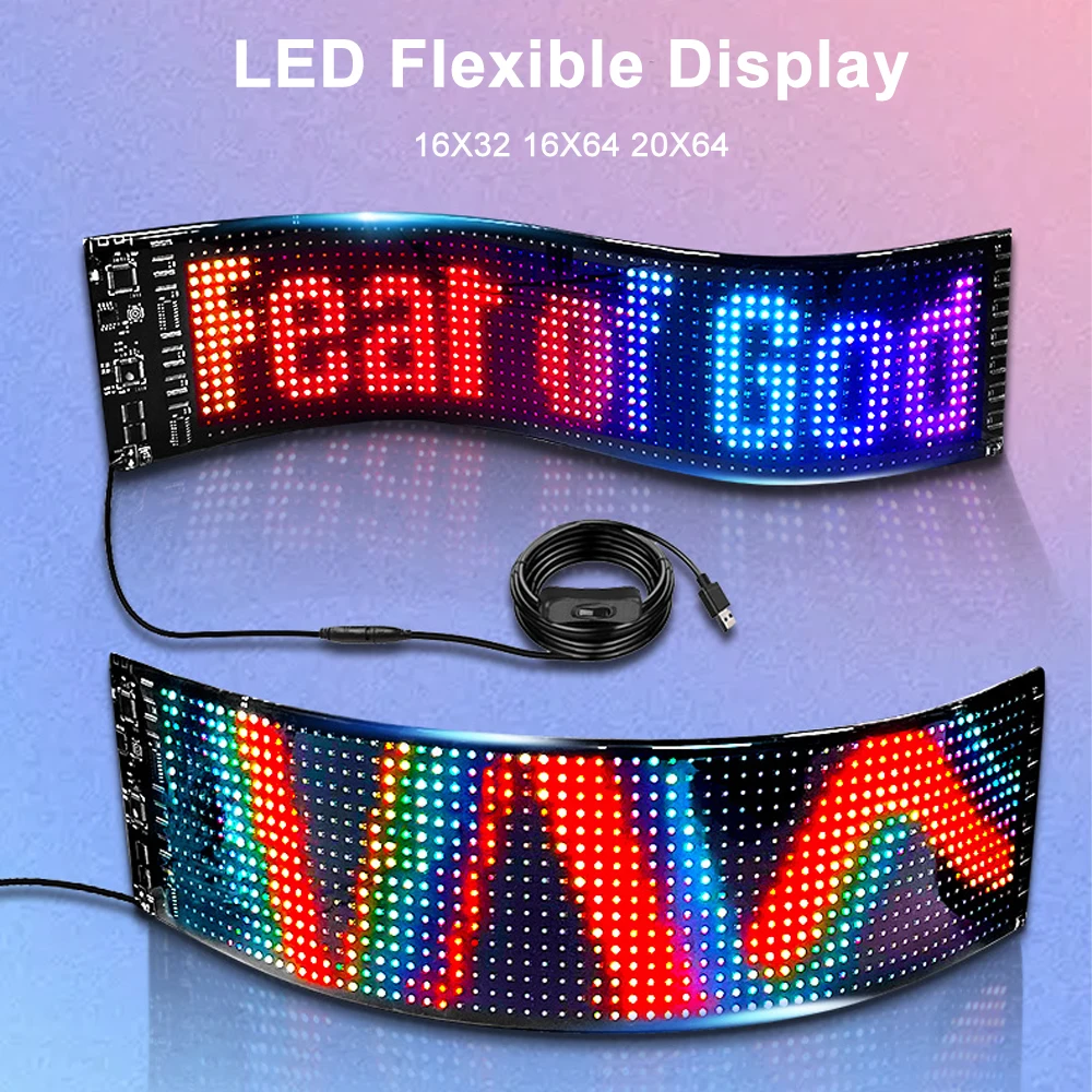 Devil's Eye Truck Windshield Display Flexible Screen LED Matrix Pixel Panel Advertising LED Sign App Control For Car Store Hotel