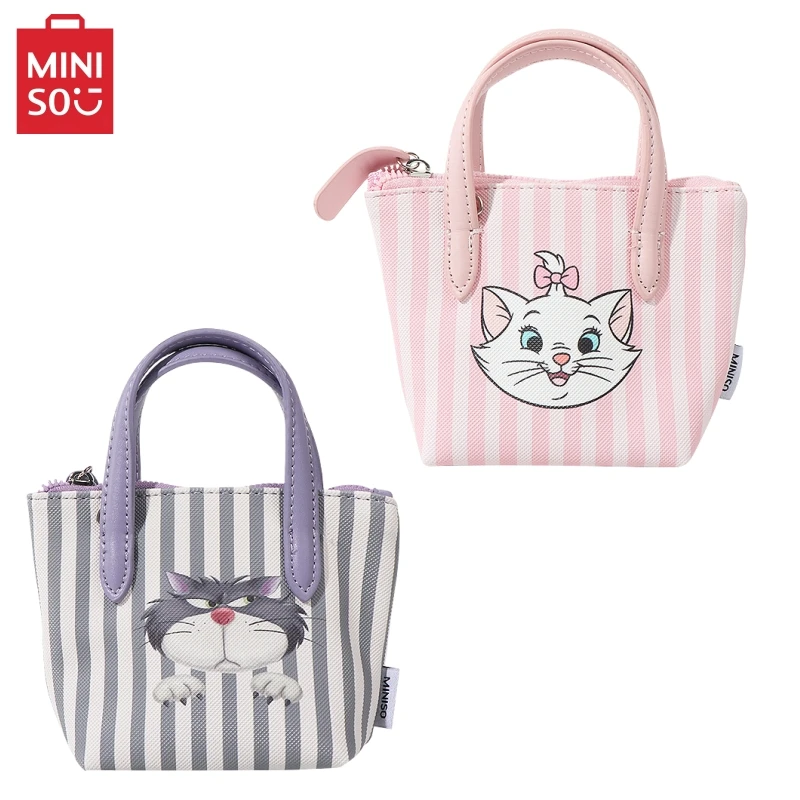 Miniso Kawaii Disney Marie Cat lucyfer Mini torby portmonetka dziewczyny Anime torba na ramię Crossbody kreskówka torebka na prezent