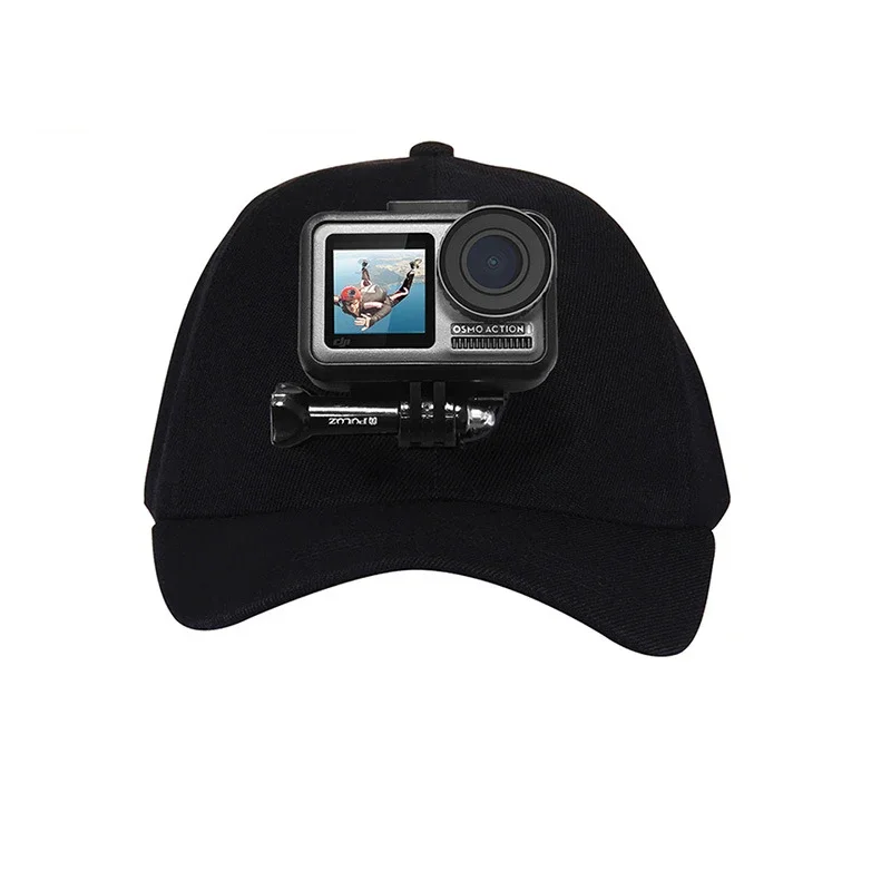 Câmeras chapéu de beisebol ajustável chapéus de sol bonés de viagem j-gancho fivela montagem para dji osmo360/action5/gopro acessórios da câmera