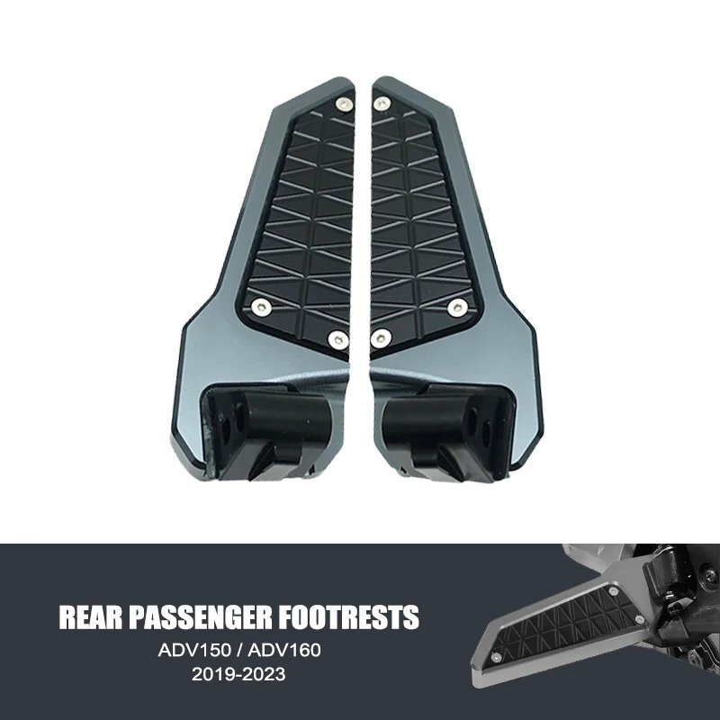 2023 Rear Passenger Footpad Foldable Pedals Rests Footboard For HONDA ADV150 ADV160 ADV 150 160 2019 2020 2021 2022 Motorcycle