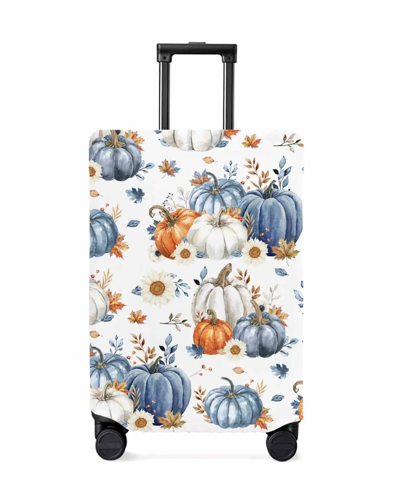 

Thanksgiving Autumn Leaves Sunflower Pumpkin Luggage Cover Elastic Baggage Cover For 18-32 Inch Suitcase Case Dust Cover