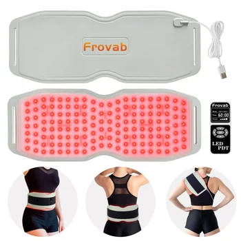 Frovab 660nm/850nm/940nm Led Cintura per terapia della luce a infrarossi rossa per bruciare i grassi Dimagrante Alleviare il dolore Sollievo completo del corpo Cuscinetto caldo