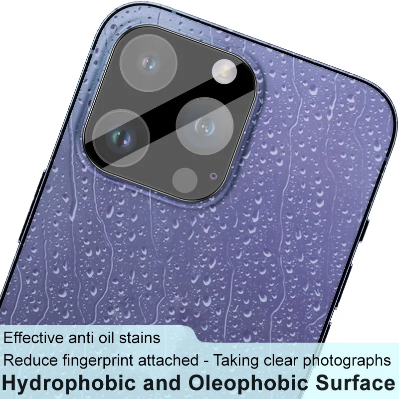 IMAK لهاتف iPhone 15 Pro / 15 Pro Max واقي عدسة الكاميرا من الزجاج المقوى + غطاء عدسة أكريليك (الإصدار الأسود) #5