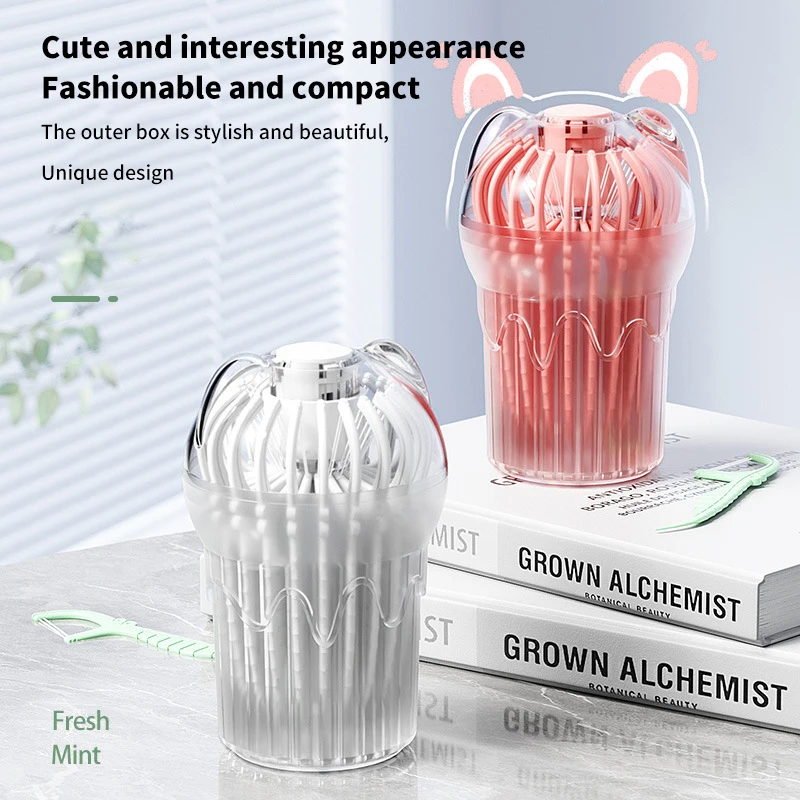 25 Pcs/Box Floss Toothpick Set Plastic Interdental Brush Reusable Dental Floss Portable Teeth Flosser Cleaner With Storage Case