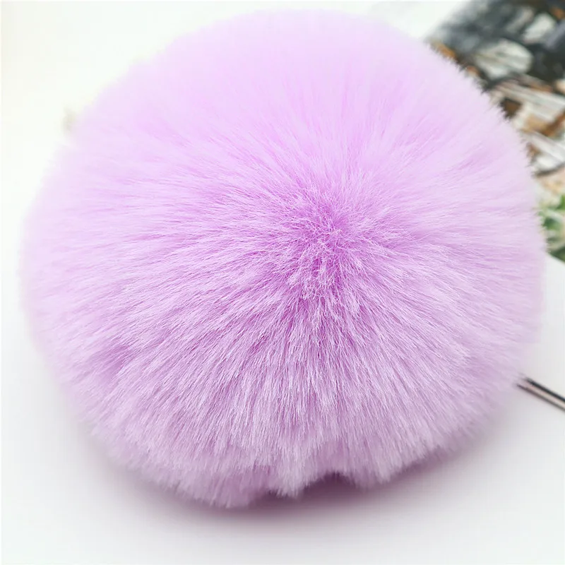 10CM Fluffy Soft Hand Sewn Pom Pom Faux Plush Pom Pom DIY Keychain Backpack Pendant Home Decor Pom Pom  1Pcs