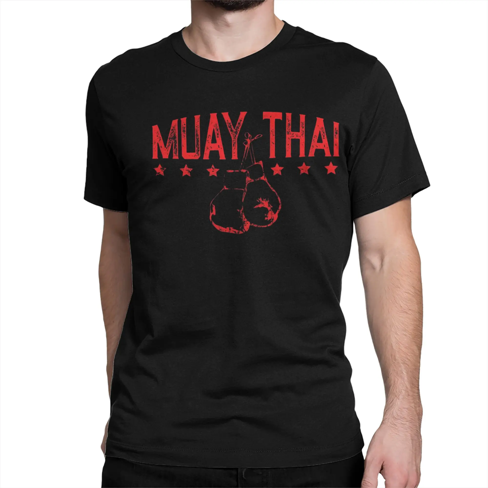 Muay Thai Boxing For Martial Arts Lovers T Shirts Men Cotton Vintage T-Shirts Crew Neck  Tee Shirt Short Sleeve Clothing