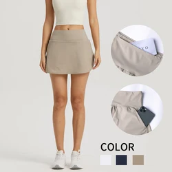 Vnazvnasi Hot Selling Women Tennis Skirt With Shorts Inside Anti-emptied Grils Sports Clothing 2 Pockets Beside And Waist