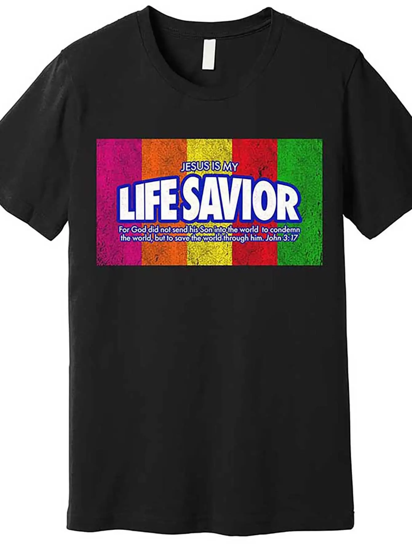 Jesus Is My Life Savior Premium T-Shirt unny Men’s Short Sleeve Graphic T-shirt Collection black Tee