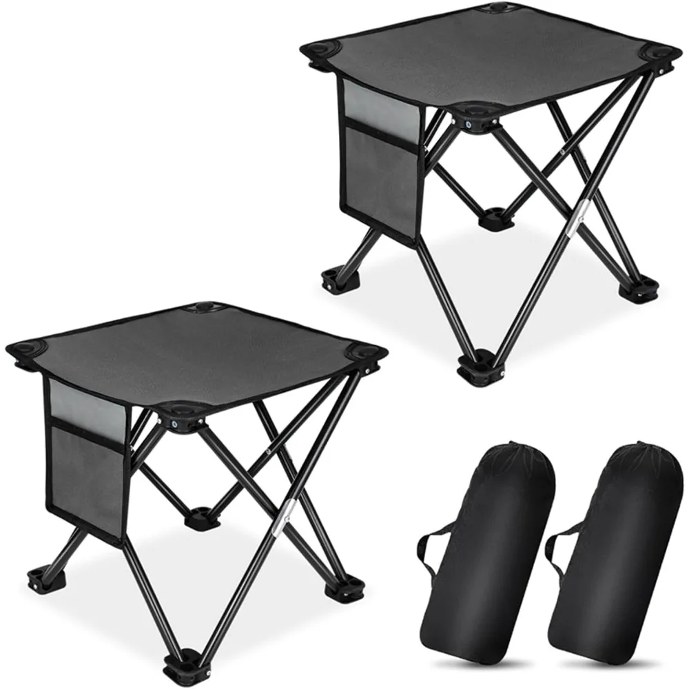 2-pack-folding-camping-stool-portable-outdoor-camping-chair-for-fishing-bbq-hiking-gardening-and-beachtravel-with-carry-bag-gr
