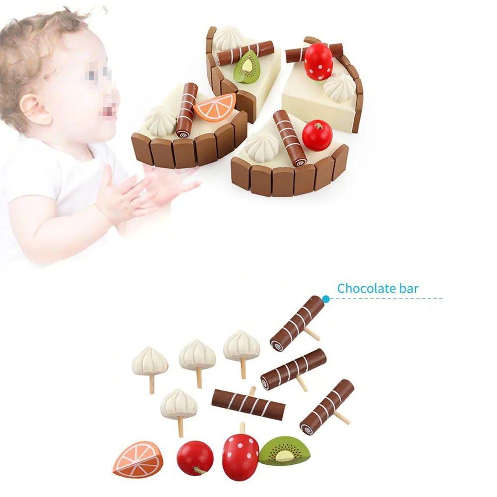 果物と野菜のおもちゃ-フェイクフードおもちゃ-子供用ケーキアクセサリー-キッチンプレイセット