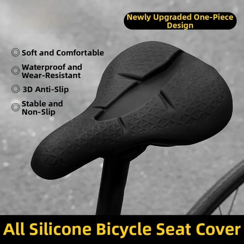 Funda para cojín de asiento de bicicleta, antidolor a tope, silla para sillín de bicicleta ultrasuave, accesorios para montar en bicicleta de montaña impermeables y gruesos