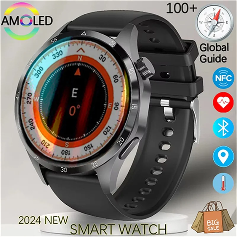 For Huawei WATCH5 PRO Smart Watch Men Watch 4 Upgraded Edition Bluetooth Call GPS NFC Heart Rate Sport SmartWatch Women 2024 New