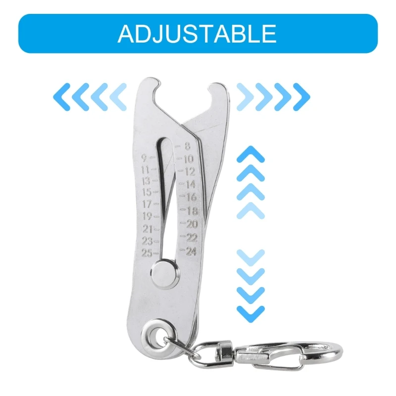 Portable Precise Thread Size Checker Keychain Measuring Tool Nut and Screws