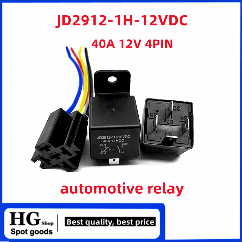 Original JD2912-1H-12VDC 4-pin 40A 12V a set of normally open automotive relays