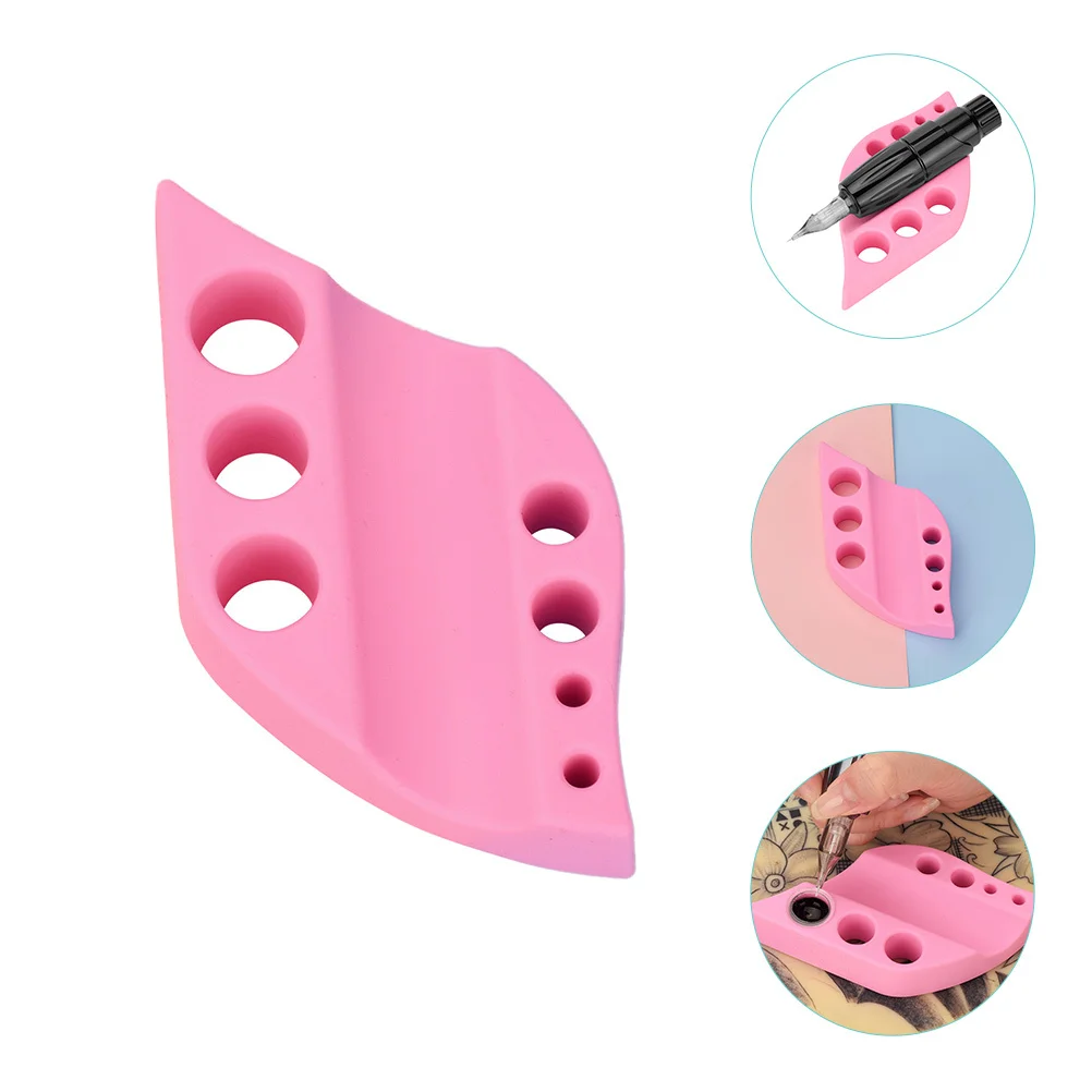 

Silicone Tattoo Ink Cup Holder Stand with Multi-Grid Rack for Color Cups Pens Needles Cotton Swabs Professional Tattooing