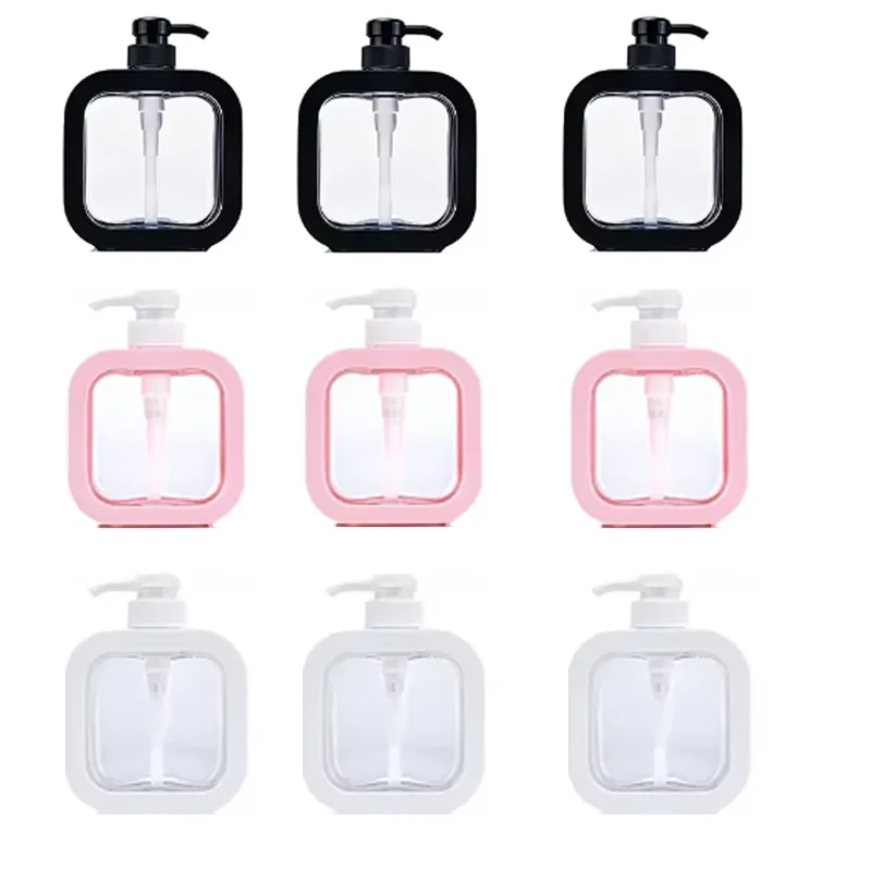 5Pcs 300ml/500ml Portable Travel New Bathroom Hand Sanitizer Lotion Dispenser Plastic Pressure Bottle Visual Emulsion Refillable