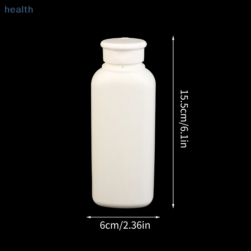 Bottiglia di talco da 150 g Dispenser di polvere cosmetica riutilizzabile Contenitore di polvere di plastica PE Bottiglie di vasi vuote