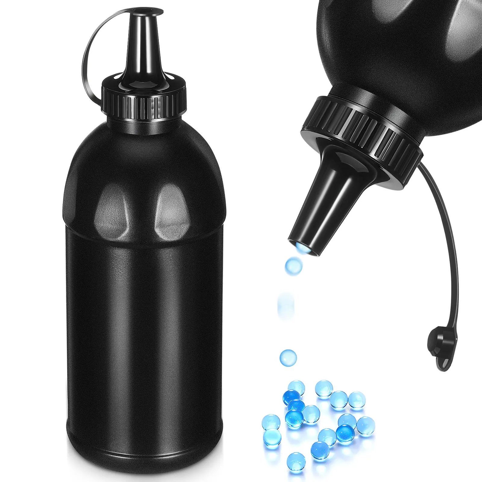 

Круглая бутылка из ПП-материала, портативный контейнер для хранения бусин, легкий и удобный для хранения бусин для игр на открытом воздухе