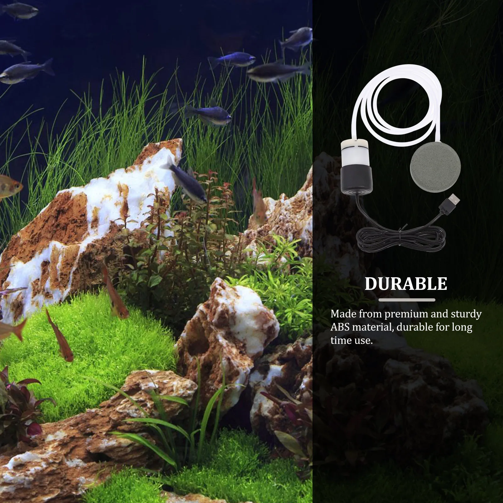 

1Set Oxygen Pump Portable Mini Fish Tank Air Pump Aquarium Oxygen Aerator Durable ABS Material Fish Tank Accessories