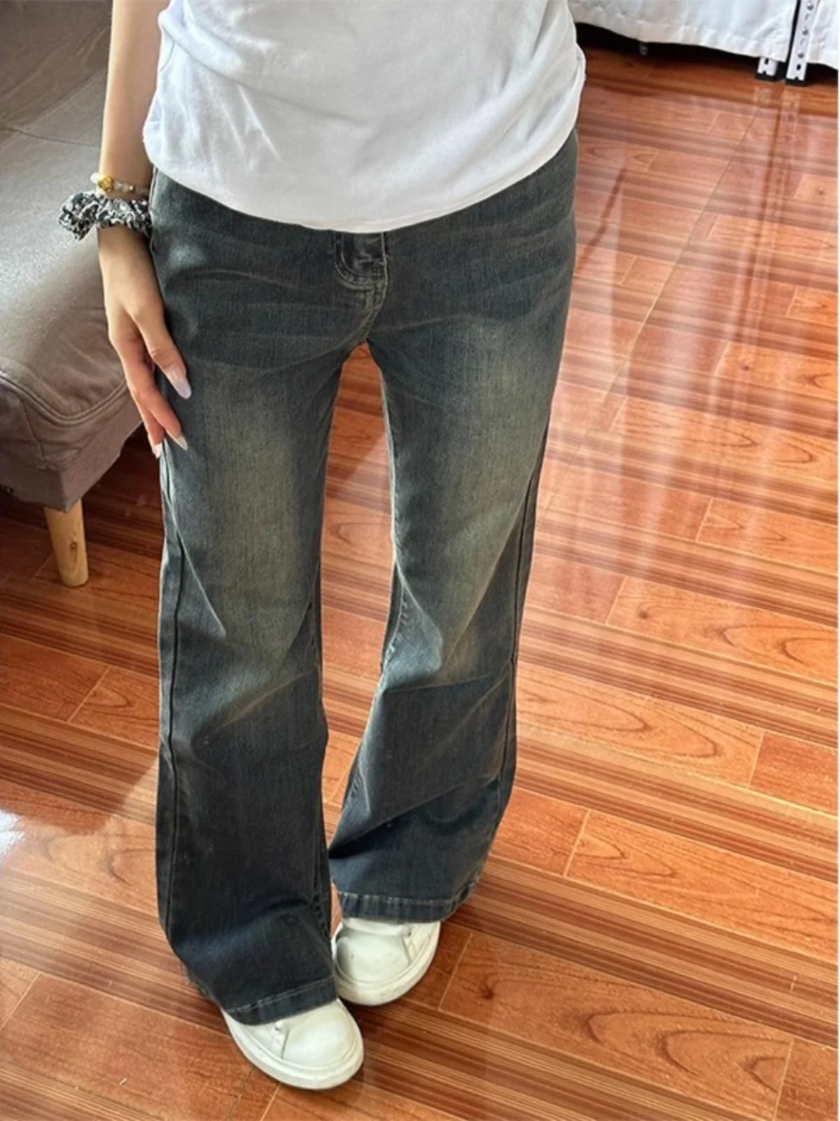 Pakaian Vintage Jepang Denim Wanita Longgar Baggy Y2K Hitam Fashion Korea Gaya Harajuku Streetwear Pinggang Tinggi Celana Lebar