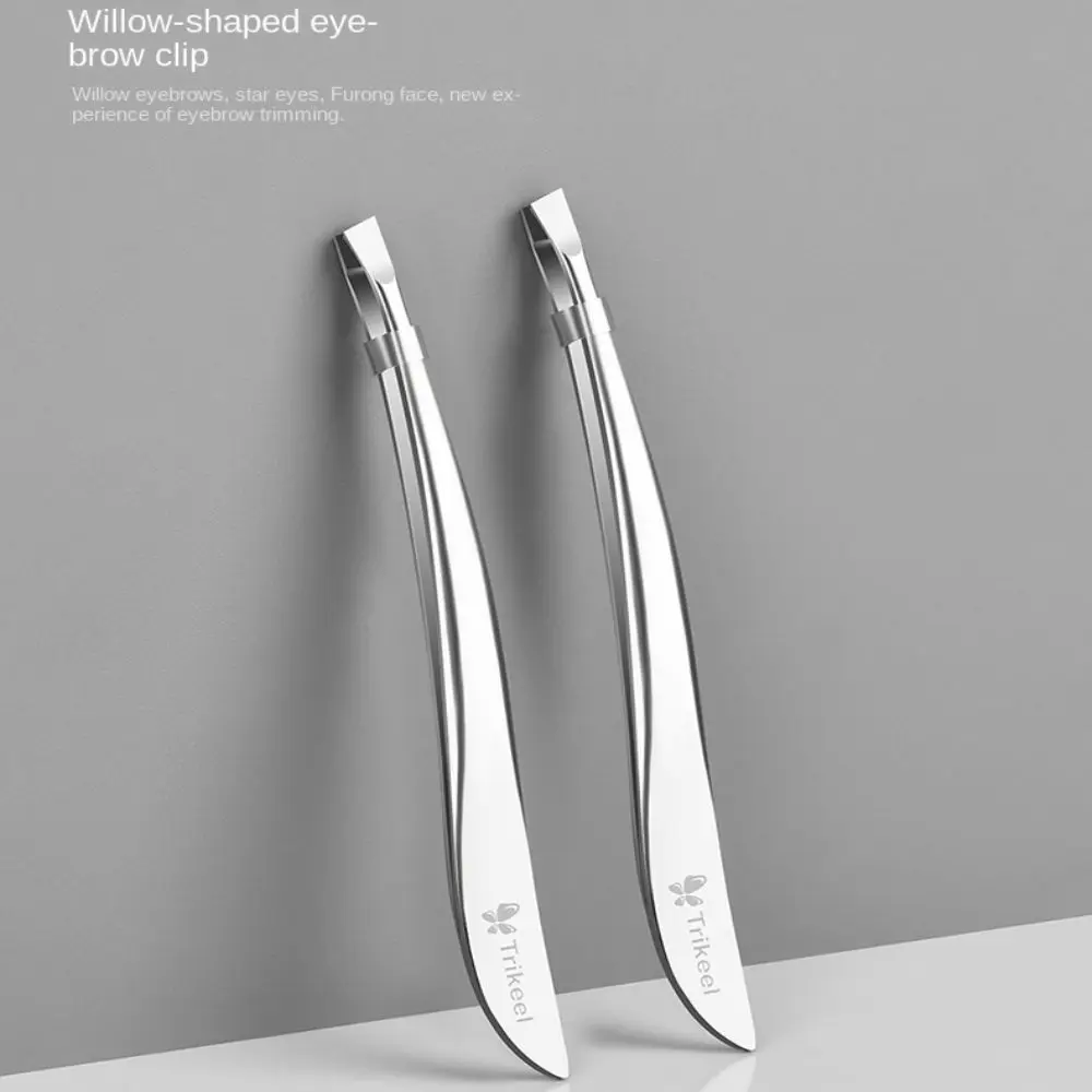 

Stainless Eyebrow Tweezers Anti-fingerprints Comfortable Slanted Eye Brow Clips Eyebrow Shaping Epilating Fine Hairs Puller