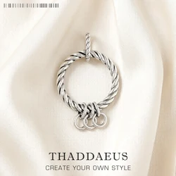 Pendant Charm Carrier Cord Look,2018 Brand Fashion Jewelry Europe Style Bijoux 925 Sterling Silver Gift For Woman Club Men