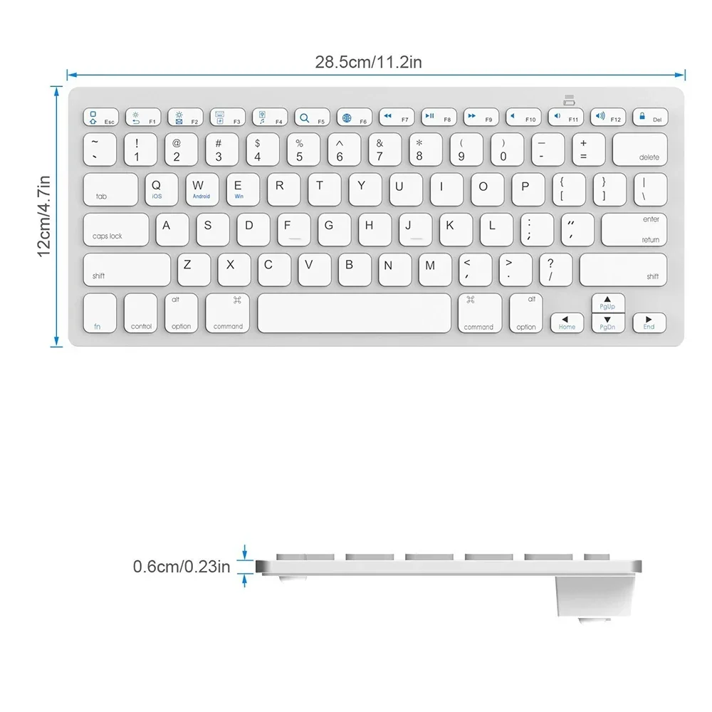 Wireless Bluetooth Keyboard Gaming Keyboard For Laptop PC Gamer Tablet iPad Russian Spanish Arabic French Spanish Portuguese