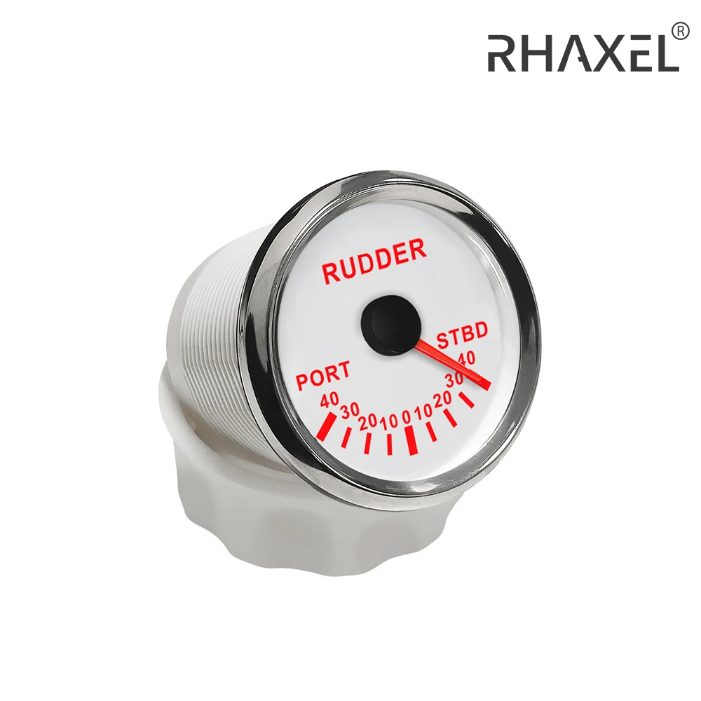 

RHAXEL 52mm Rudder Angle Indicator 0-190ohm with 7 Colors Backlights 12Volt 24Volt Waterproof for Maine Yachts Boat