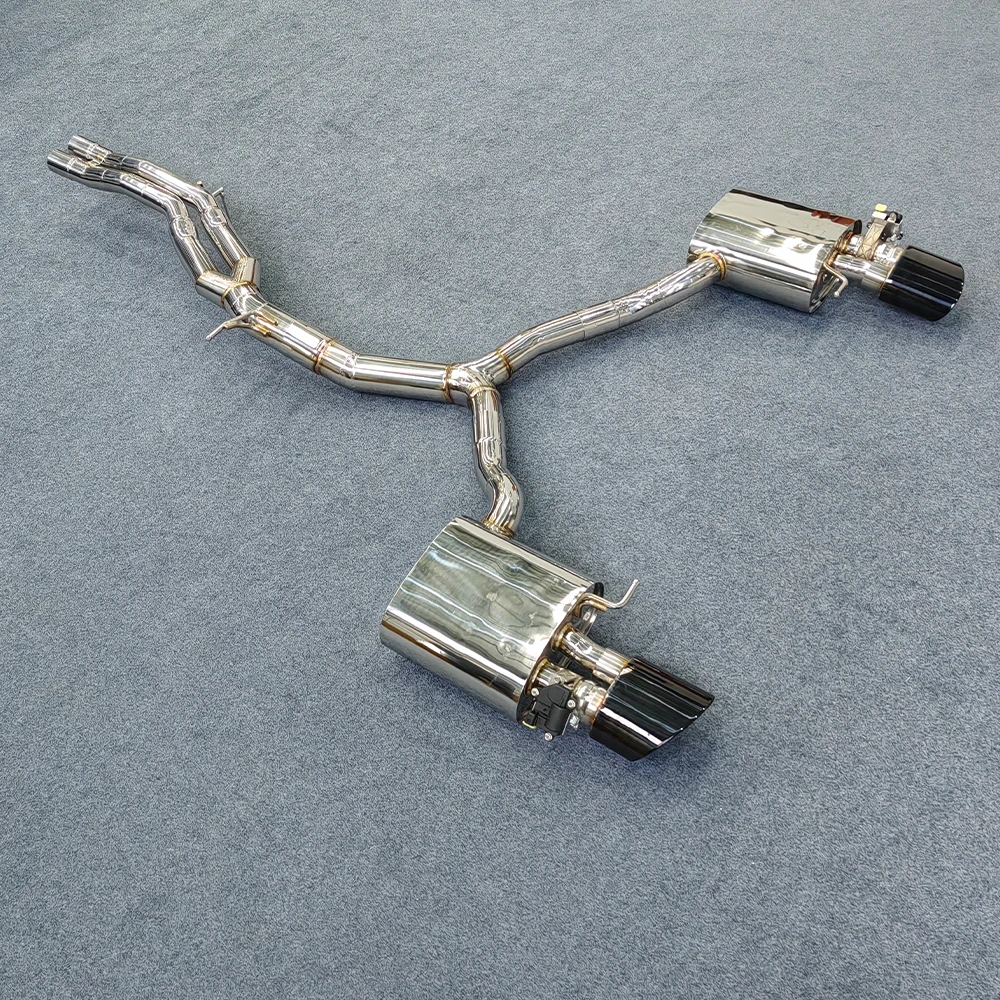Stainless Steel Exhaust System Performance Catback for RS4 RS5 B9 2.9T Valve Muffler With Tips