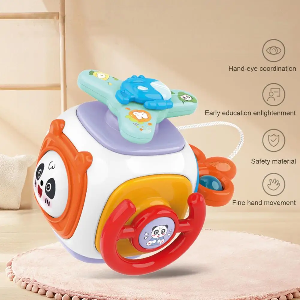 

Cartoon Print Pram Toy Busy Ball Baby Toy Educational Baby Sensory Ball Motor Skills Training Toy