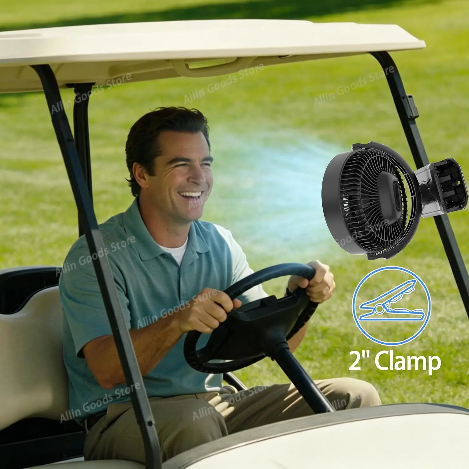 Clip On Fan 16000mAh: Portable Rechargeable Clamp Fan For Stroller Bed Camping Tent Golf Cart - Quiet Battery Operated