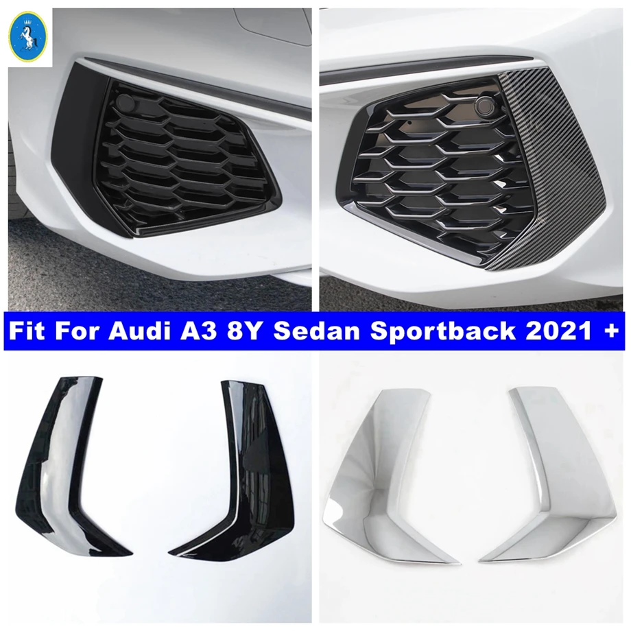 

Front Fog Lights Lamps Eyelid Eyebrow Panel Decoration Cover Trim For Audi A3 8Y Sedan Sportback 2021 2022 Exterior Accessories