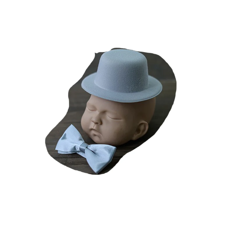 Shining Newborn Photography Props Small Top Hat Bow Tie Photo Props Full Moon Baby Photo Decorations