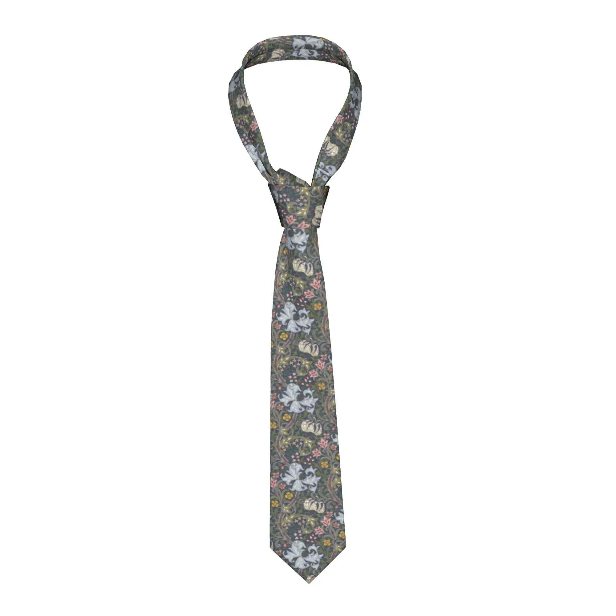 Fashion William Morris Golden Lily Strawberry Thief Tones 1 Neck Ties for Party Men  Neckties