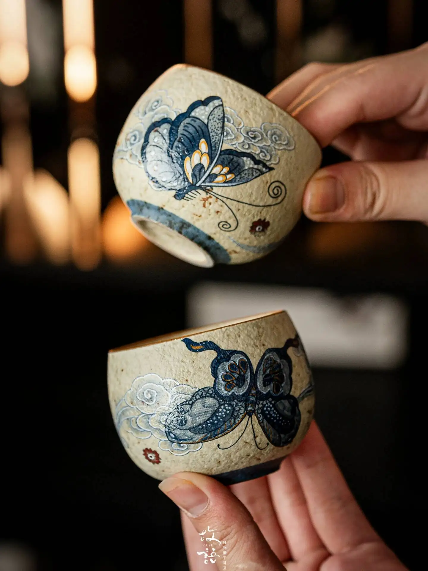 Traditional Blue And White Porcelain Master Retro Chinese Style Household Kung Fu Tea Set Single Cup, Non-Hot To The Touch