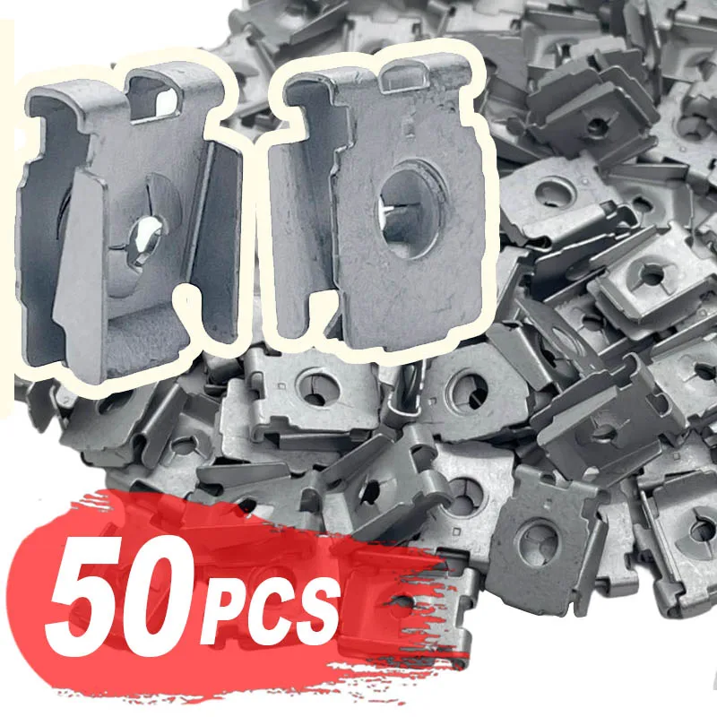 Image of Auto Metall Geschwindigkeit U-Mutter Clip Hinten Stoßstange Abdeckung U-Mutter 4,8 4,2 für VW Audi N90698803
