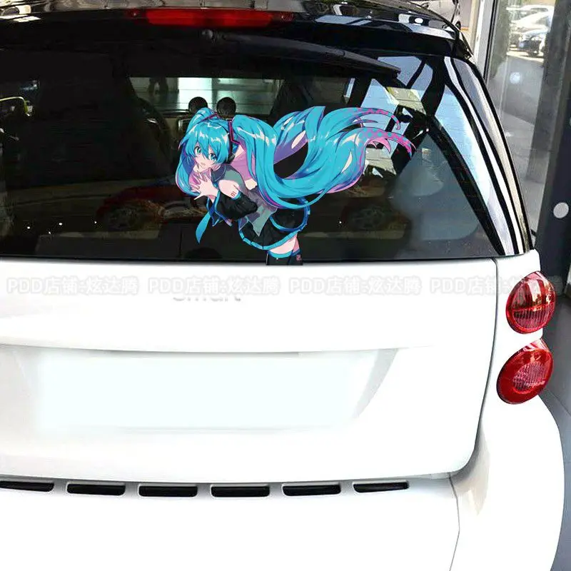 Anime Congniang reflective stickers Hatsune Miku music characters MIKU cartoon waterproof personalized decorative body sticker