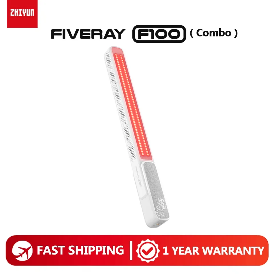 

ZHIYUN FIVERAY F100 100 Вт 2700 К до 6200 К полноцветный RGBWW видео светильник для фотосъемки камеры заполняющий свет CRI 96+ TLCI 97+