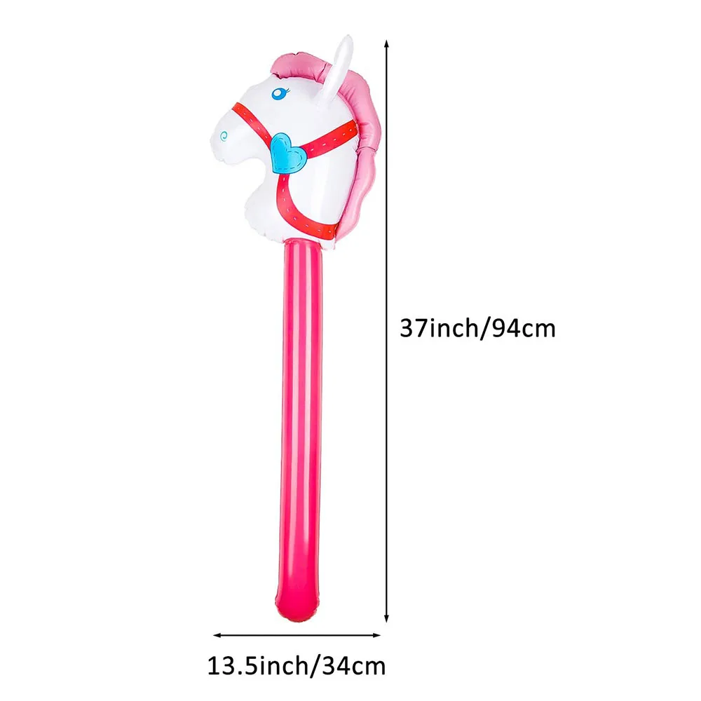 Catoon Animals Inflatable Stick Farm Animals Pig Bunny Horse Jungle Animals Inflatable Stick Balloons Kids Toy Birthday Gift