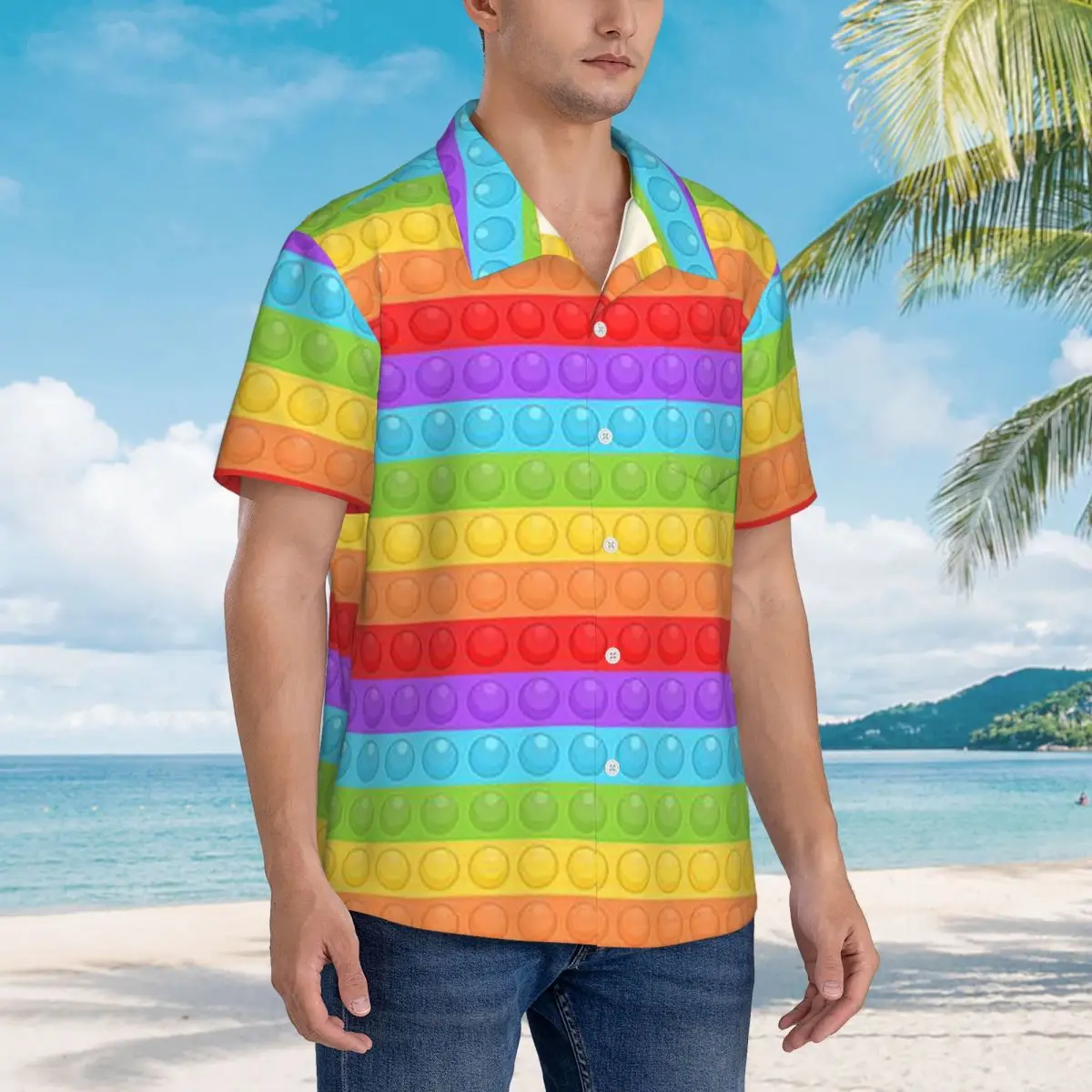 

Premium Vector Pop It Seamless Pattern Hawaiian Shirts Casual Men Short Sleeve Shirt for Summer Beach Men's Lapel Tops