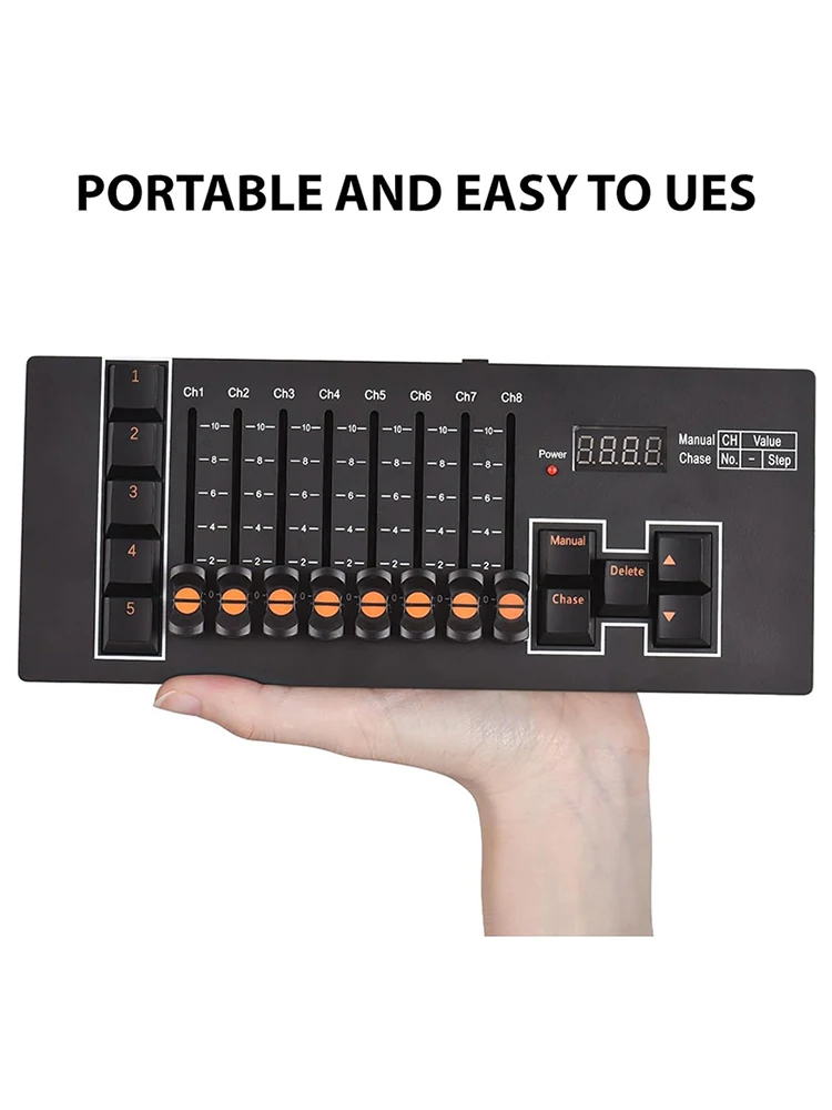 Mini console d'éclairage de scène 2026, consoles d'éclairage DMX, contrôleur d'éclairage DJ DMX/contrôleur DMX 40 canaux/contrôle DMX avec batterie