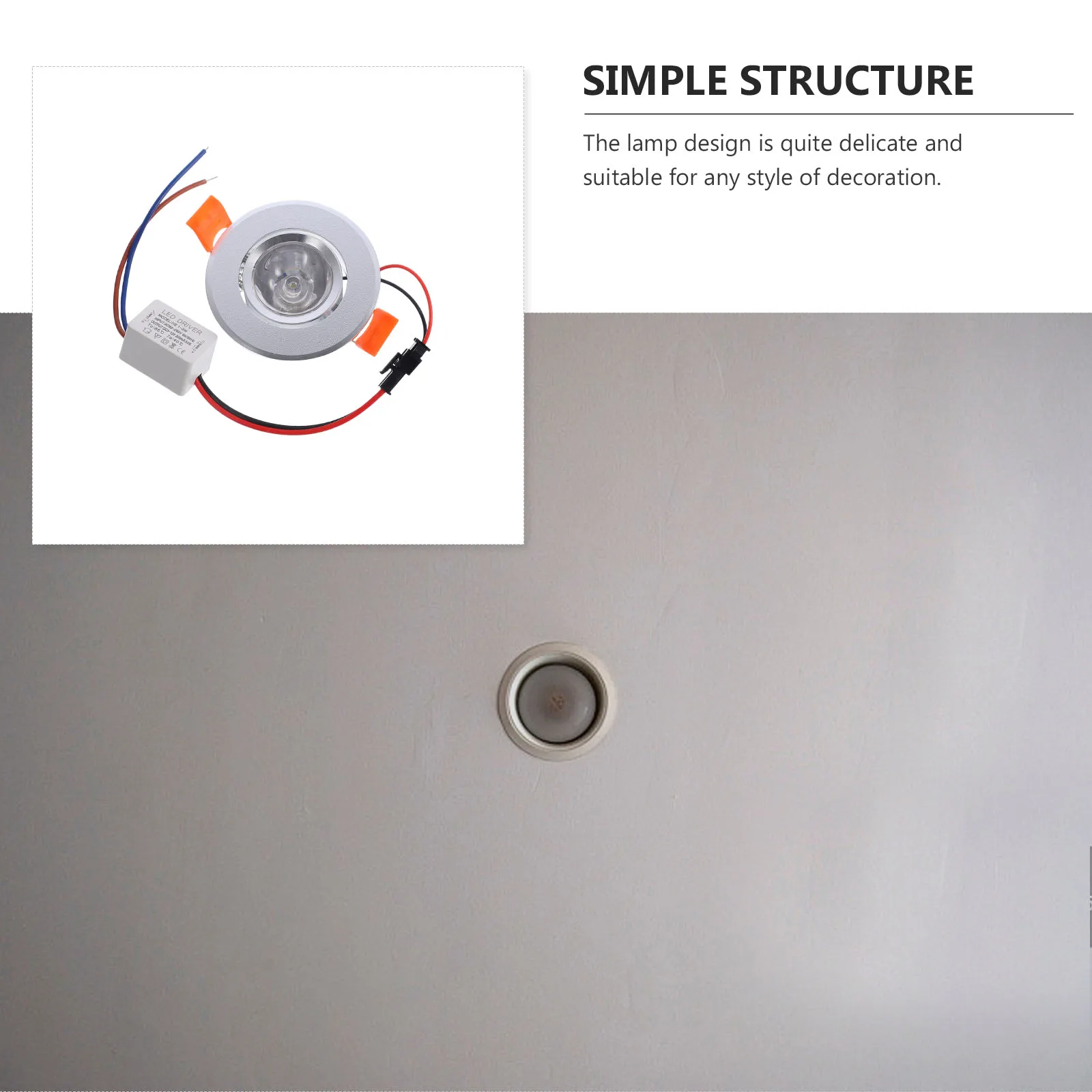 

LED Dimmable Ceiling Light 50 55mm Hole Silver Metal Indoor Home Modern Corridor Balcony Foyer Porch Dining Room Living Space