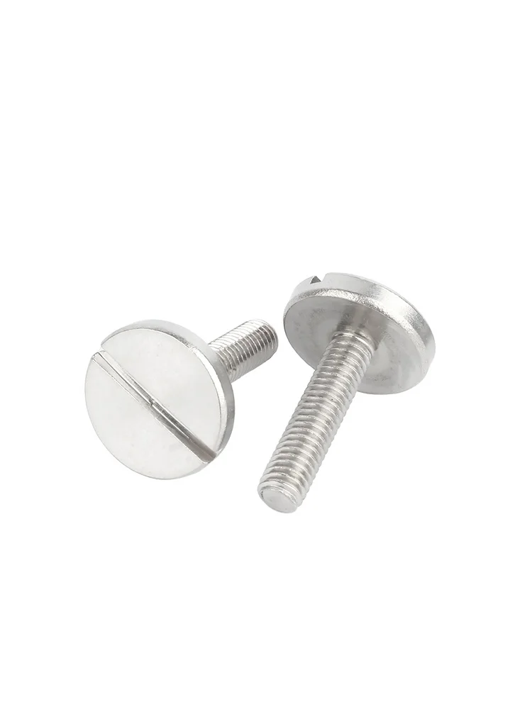 Tornillo de disco ranurado de acero inoxidable 304, tornillo mecánico de cabeza plana ranurada y recta, cabeza redonda grande, piezas de 1 a 10 M5, M2, M2.5, M3, M4, M6