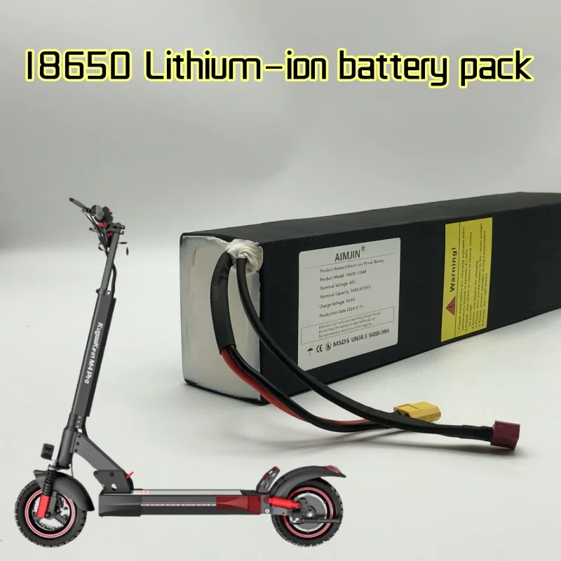 Paquete de batería de iones de litio 13S4P 672Wh 48V 14Ah adecuado para batería de patinete eléctrico Kugoo M4/M4Pro 14000mAh BMS integrado