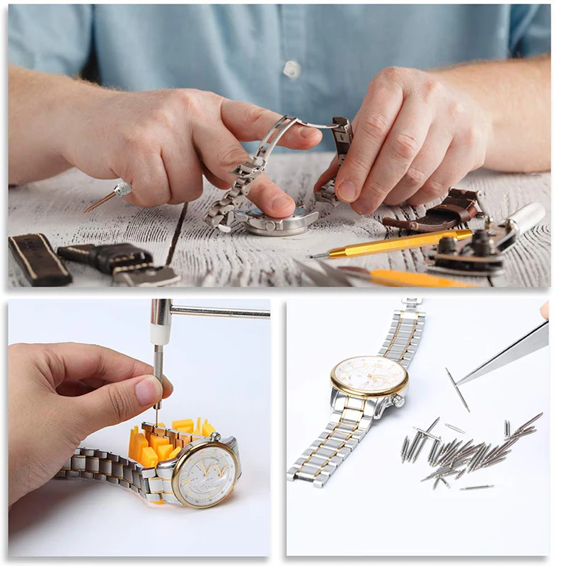 161pcs Watch Repair Tools Kit Spring Bar Pin Adjust Case Back Opener Band Tool Anti Static Set For Watchmakers